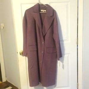 Free People Purple Winter Coat Size M NWT